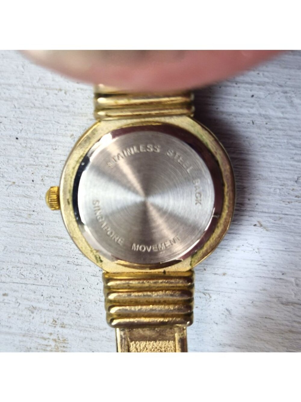 Vintage Movado Museum Style Bangle Bracelet Watch Gold Tone Singapore Movement - Picture 4 of 4
